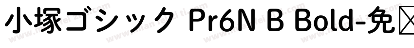 小塚ゴシック Pr6N B Bold字体转换
